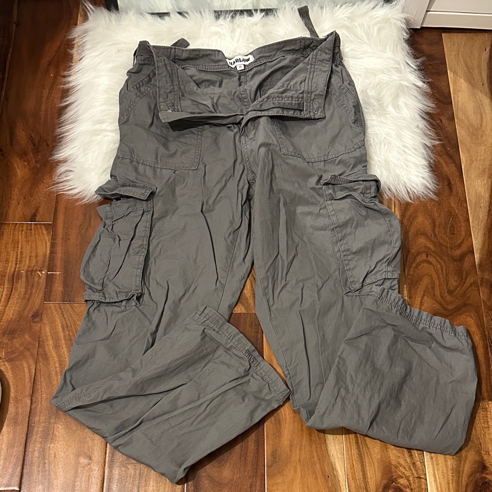 Harlow Gray Cargo Pants